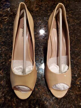 Paprika Open Toe Nude 3 inch Heels Size 10 Dress Shoes